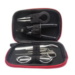 Smoking Set Tool Kit Bag Tweezers Pliers Wire Band Coil Jig Cotton For X9 RDA ZEUS X Cigarette Accessories