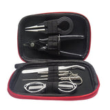 Smoking Set Tool Kit Bag Tweezers Pliers Wire Band Coil Jig Cotton For X9 RDA ZEUS X Cigarette Accessories