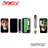 Vapor Box Mod 510 Thread Vape Battery Vapmod Dragoo VV 650mAh Battery 3D Resin Pattern Preheat Pen For Thick Oil Cartridge Carts