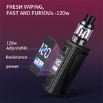Vape Pen TC 120W Box Mod Kit 2200mah Battery 2.5ml Atomizer OLED Screen Electronic Cigarette Vaporizer Vapor Shisha Hookah Pen