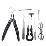 Smoking Set Tool Kit Bag Tweezers Pliers Wire Band Coil Jig Cotton For X9 RDA ZEUS X Cigarette Accessories