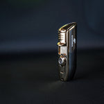 COHIBA Portable Outdoor Metal Windproof Butane Gas Lighter 3 Torch Blue Flame Jet Cigar Lighter Gift Box Men's Gift isqueiro