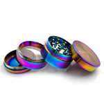 Rainbow Mills Metal Crusher 4 Parts Mesh Screen Pollen Catcher 40mm Herb Grinder Herbal Spice Mini Crucher