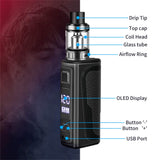 Vape Pen TC 120W Box Mod Kit 2200mah Battery 2.5ml Atomizer OLED Screen Electronic Cigarette Vaporizer Vapor Shisha Hookah Pen