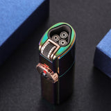Jobon Cool Gadgets For Men Torch Lighters Butane Refillable Gas Lighter With Cigar Cutter Windproof Triple Turbo Jet Lighter
