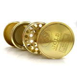 Herb Grinder 3 layer 4 Parts Zinc Alloy 40mm Tobacco Crusher Gold Grinder Herbal Crusher Hookah Pipe Smoke Accessories