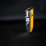 COHIBA Portable Outdoor Metal Windproof Butane Gas Lighter 3 Torch Blue Flame Jet Cigar Lighter Gift Box Men's Gift isqueiro