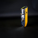 COHIBA Portable Outdoor Metal Windproof Butane Gas Lighter 3 Torch Blue Flame Jet Cigar Lighter Gift Box Men's Gift isqueiro