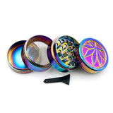 Rainbow Mills Metal Crusher 4 Parts Mesh Screen Pollen Catcher 40mm Herb Grinder Herbal Spice Mini Crucher
