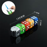 Windproof Dice Lighter Green Flame Refillable Butane Torch Lighter Creative Body LED Flashing Cute Gift Cigarette Accessories