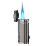 Inflatable Torch Lighter Triple Jet Flame Cigar Lighter With Cigar Knife/refillable Butane Gas