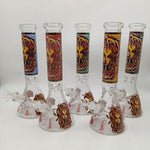 14-Inch 7 mm Thick New Decal Model Glass Water Pipe