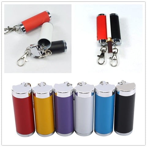 Portable Smoke Pocket Lid Ashtray Car Cases Storage Tube Cigar Mini Ash Holder Keychain Tube Windproof Outdoor Travel Accessory