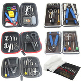 Electronic Cigarette Vape DIY Tool Bag VAPE Cotton Tweezers Pliers Wire Heaters Kit Coil Jig Winding For E-Cigarette Accessories