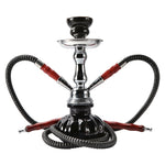 Black Arab Shisha Hookah Set Complete Sheesha Narguile Bowl Charcoal Tray Double Tube Water Pipe Smoking Accessories