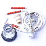 Double Hose White Hookah Set