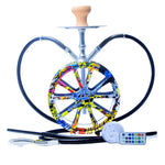 Wheel of Hookah Double Hose Shisha Set