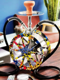 Wheel of Hookah Double Hose Shisha Set