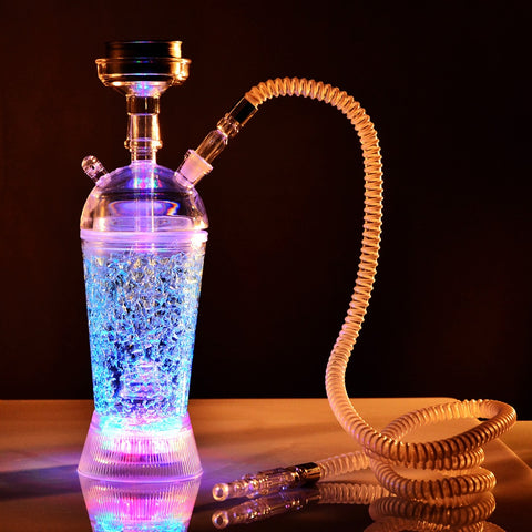 Acrylic LED Light Hookah Pipe Set